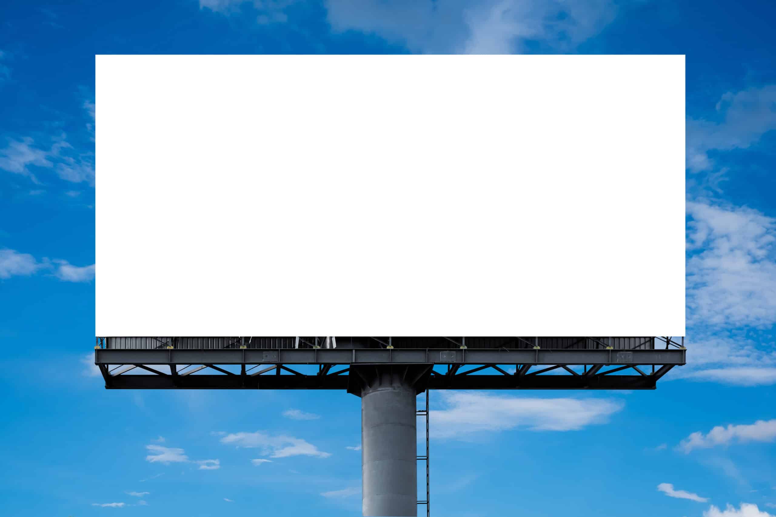 Mockup Large white blank billboard or white promotion poster dis Mockup Large white blank billboard or white promotion poster